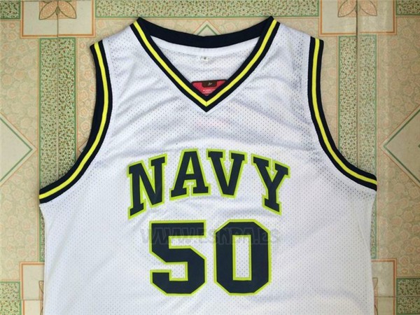 Camiseta Navy David Robinson #50 Blanco